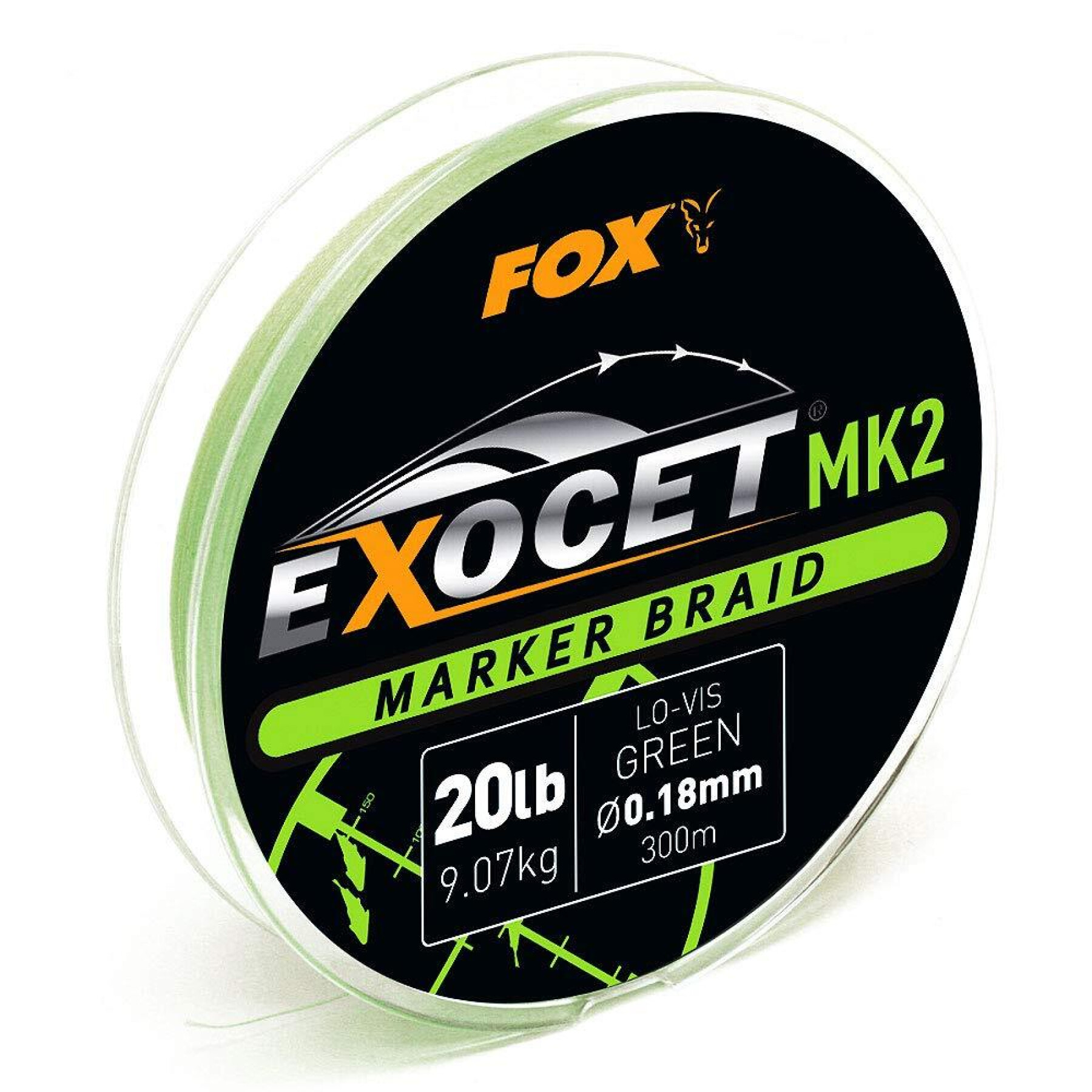 Flätad tråd Fox Exocet MK2 Spod & Marker Braid 0.18mm/20lb x300m