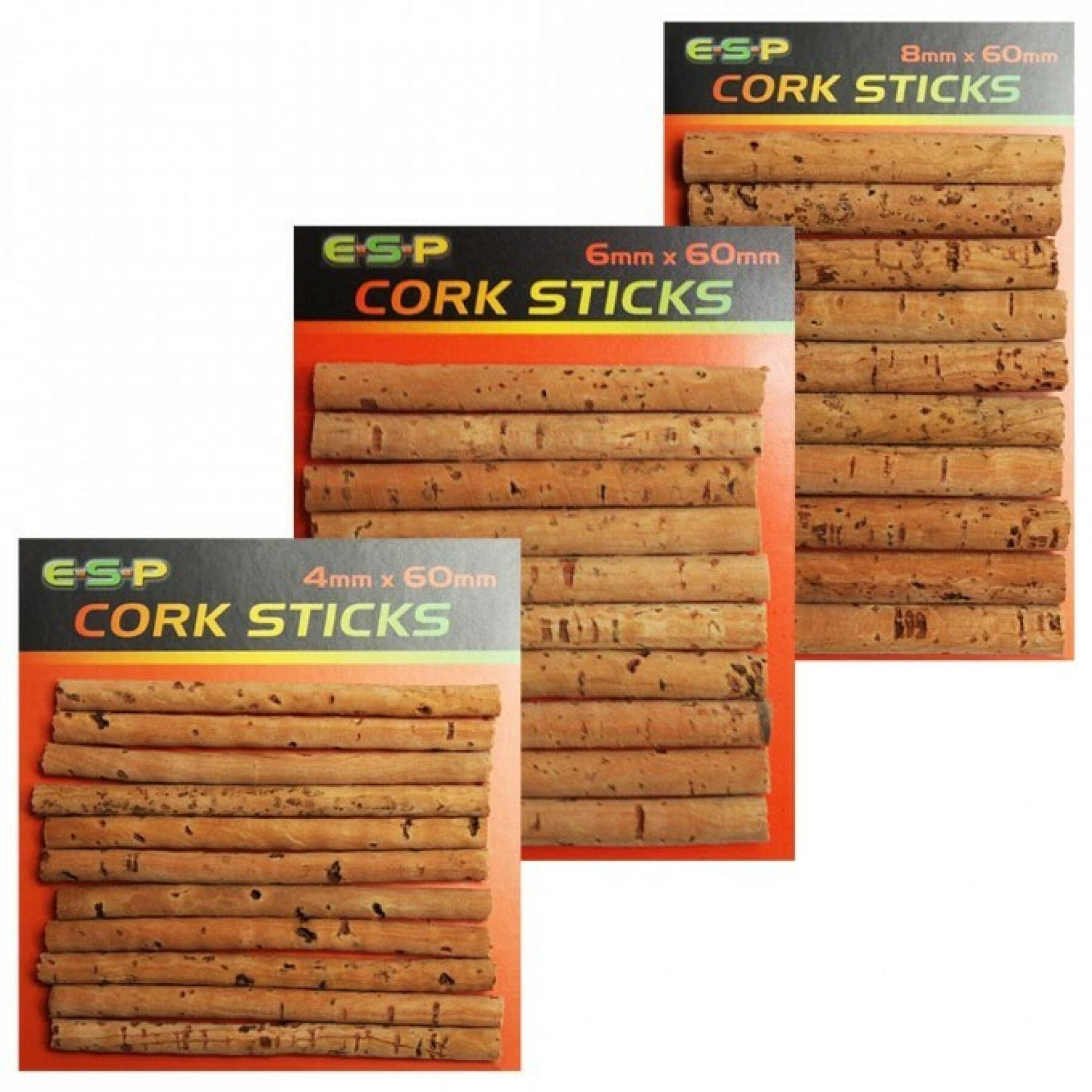 Cylindrar av trä ESP Cork Stick 8mm