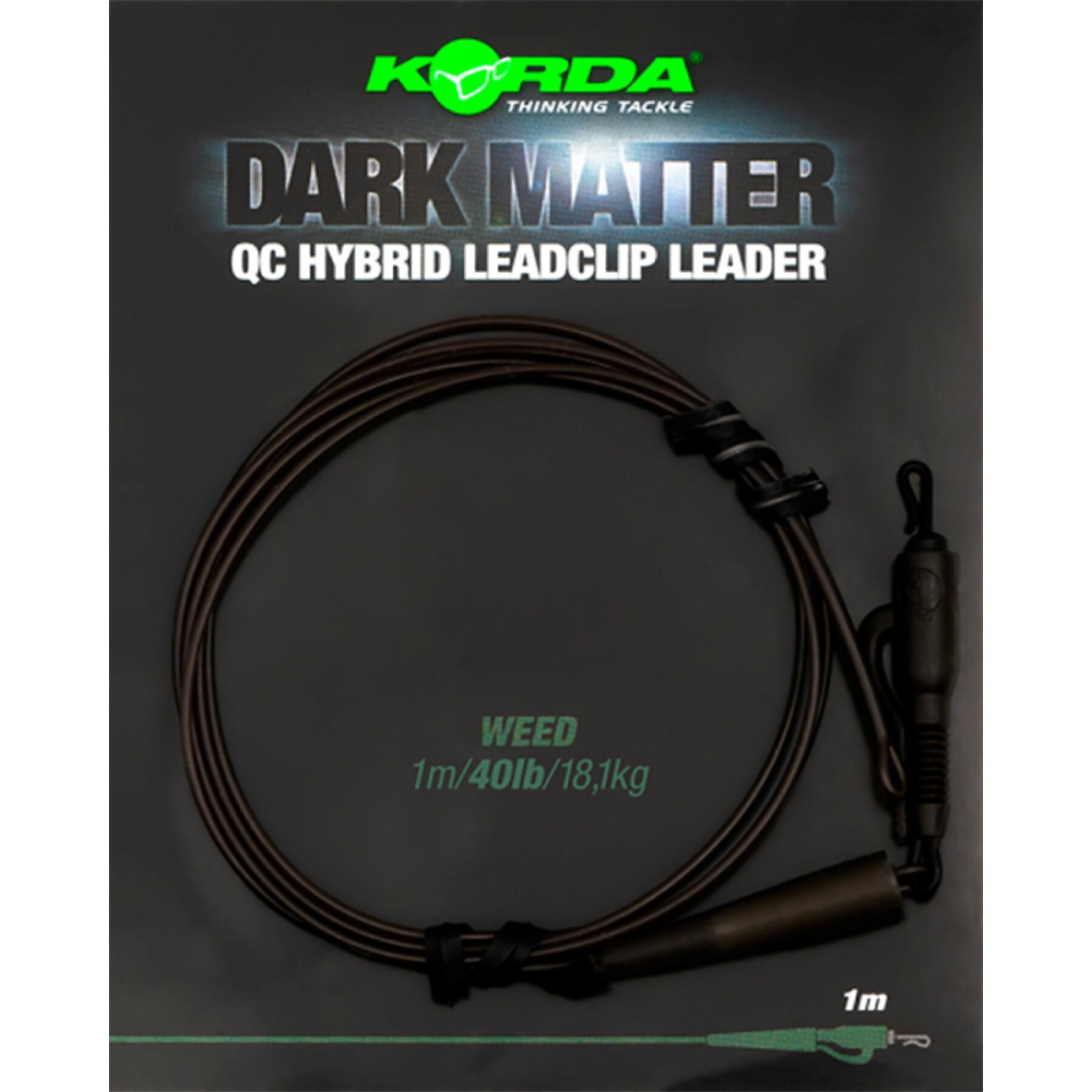 Hybridklämma Korda Dark Matter Leader 100 cm QC Weed