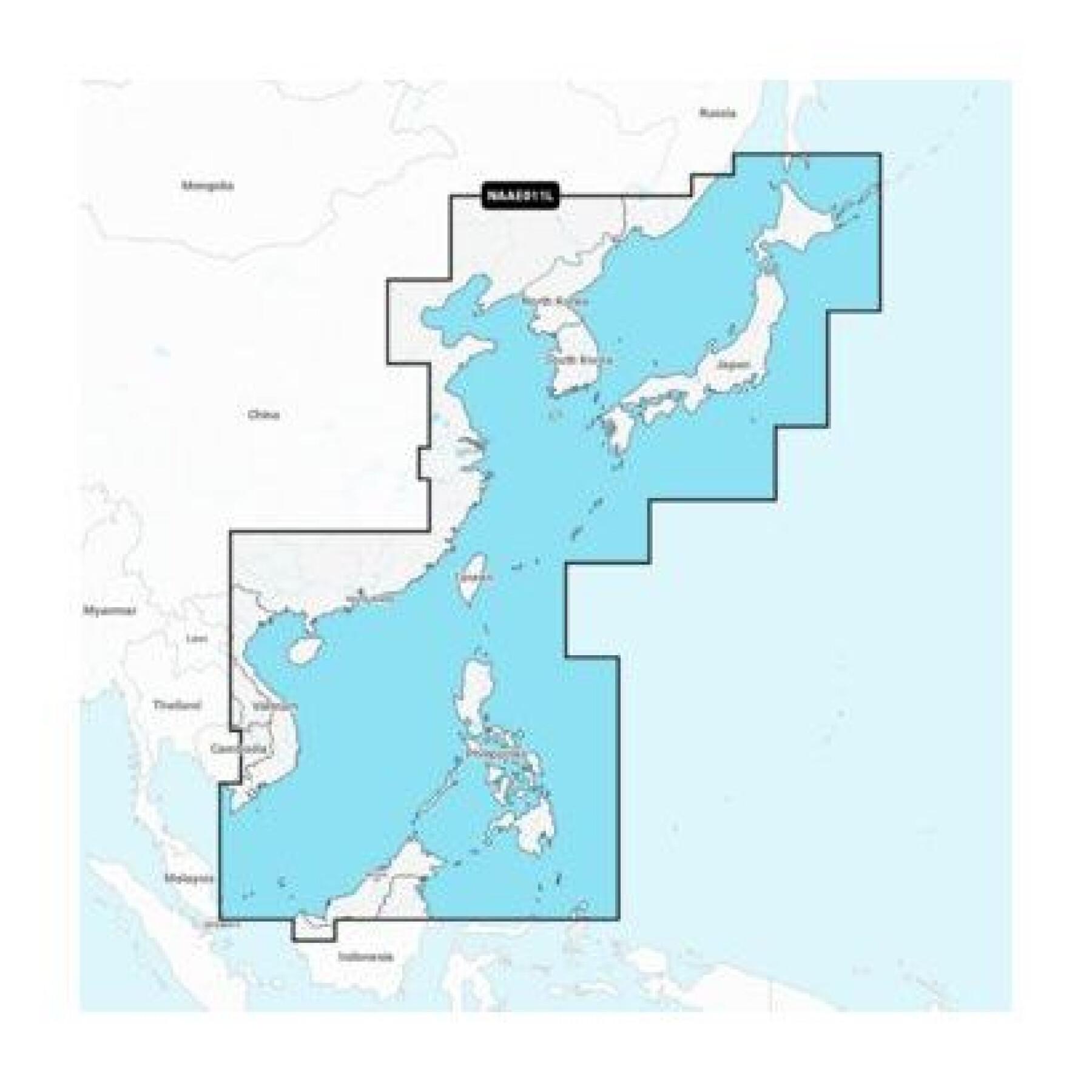 Navigationskarta över Kina och Japan Navionics SD