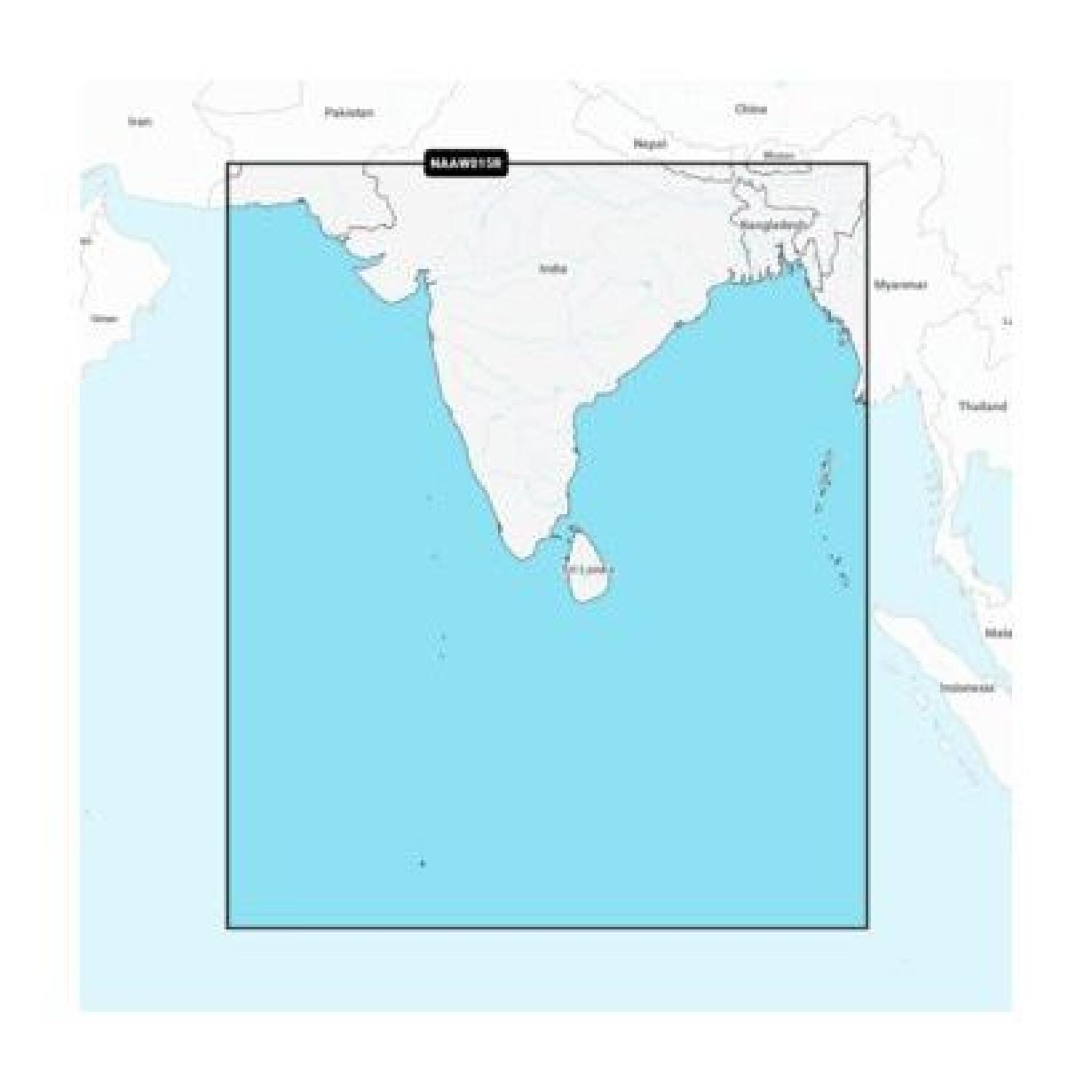 Indiska subkontinenten navigeringskarta Navionics SD