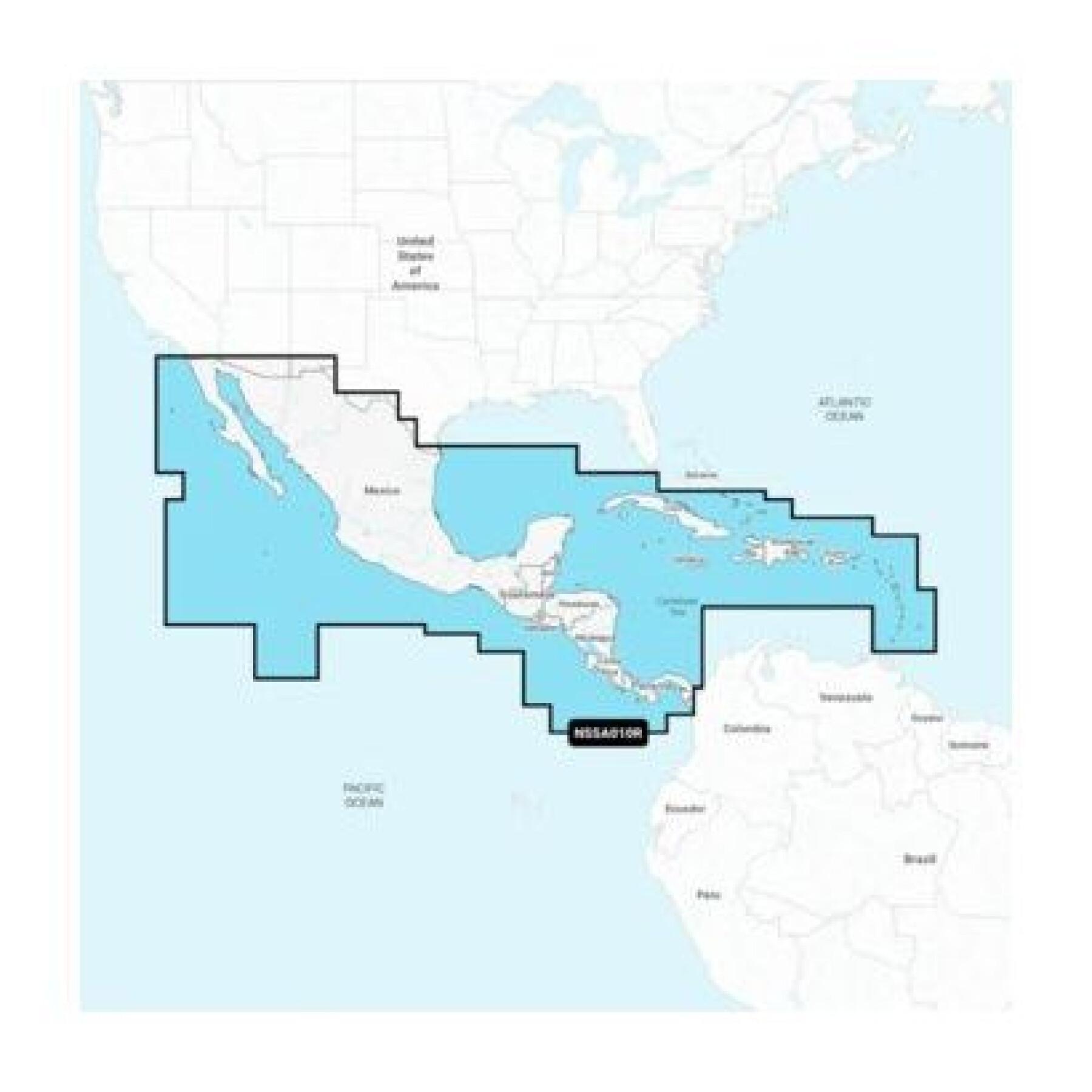 Centralamerika och Karibien navigeringskarta Navionics SD