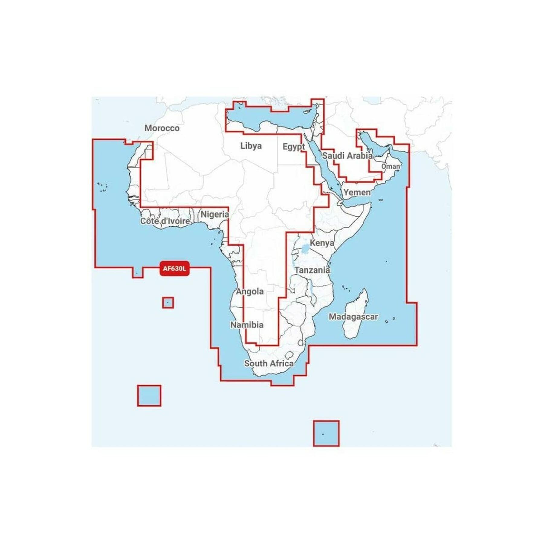 Navigationssjökort + stor sd - Afrika - Mellanöstern platinum Navionics