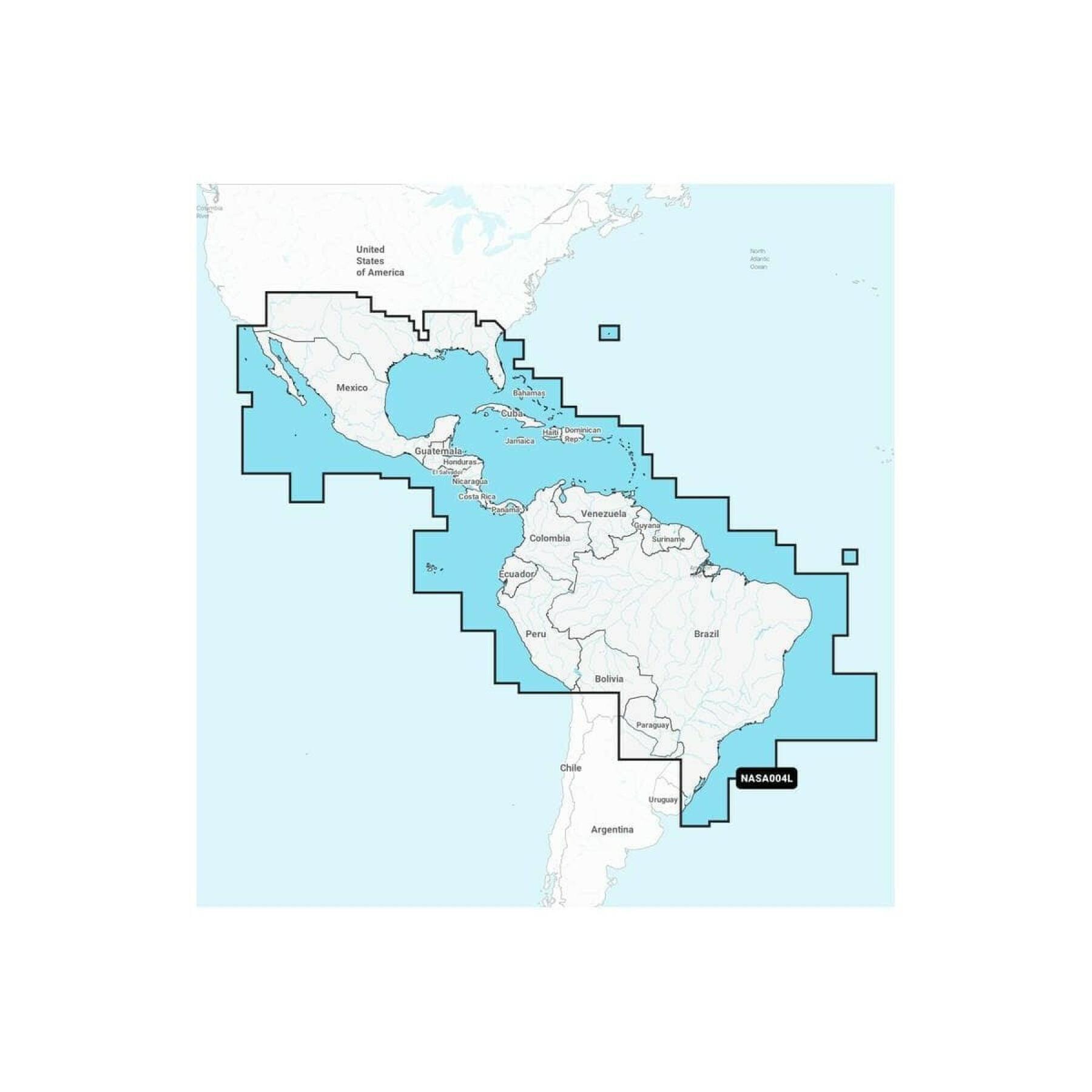 Navigationskarta + stor sd - mexiko - karibien - brasilien platinum Navionics
