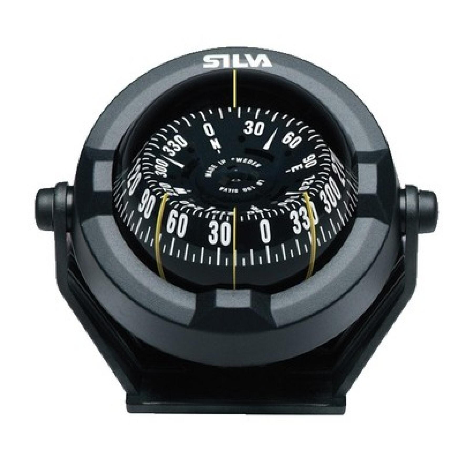 Kompass monterad på stigbygeln, belysning och kompensation Silva 100BC