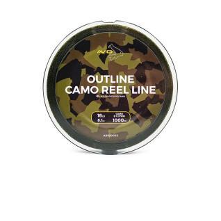 Nylon för fiske Avid Outline camo reel line 12lb 1000 m 1x3