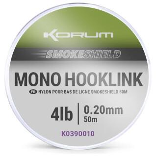 Länk Korum smokeshield mono hooklink 0,20mm 1x5