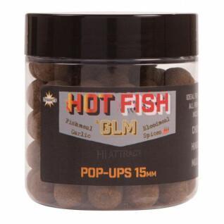 Flytande pop-up boilies. Dynamite Baits Hot fish & glm