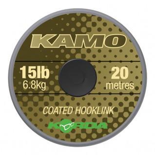 Flätad korda Kamo coated Hooklink 15lb (6.8kg), 20m
