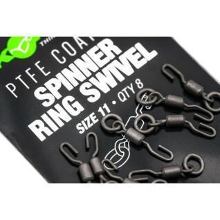 Vridbar Korda PTFE Spinner Ring Swivels T11 (8pcs)