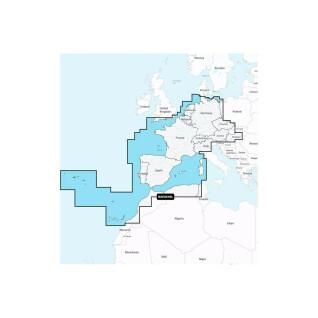 Navigationskarta + stor sd - västra Europa - centrala platinum Navionics