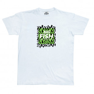 T-shirt med grön kamouflageteckning Big Fish