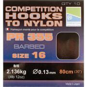 Monterade krokar Preston Competition 355 Hooks To Nylon Size 16
